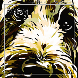 【幸運のゴールデンドゥードル犬 No.1】風水画 アートポスター 犬の絵 犬の絵画 犬のイラスト 3枚目の画像