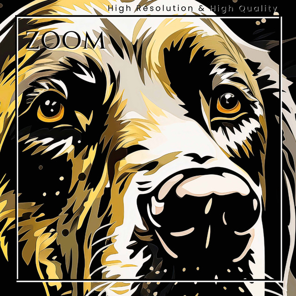 【幸運のラブラドールレトリバー犬 No.2】風水画 アートポスター 犬の絵 犬の絵画 犬のイラスト 3枚目の画像