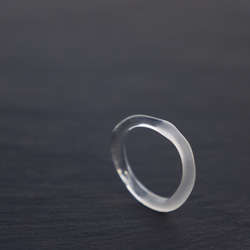 ガラスの指輪“クラウドリング”～透明の雲～　-Half Smoke- 1枚目の画像