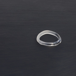 ガラスの指輪“クラウドリング”～透明の雲～　-Half Smoke- 4枚目の画像