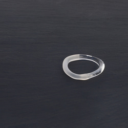 ガラスの指輪“クラウドリング”～透明の雲～　-Half Smoke- 3枚目の画像