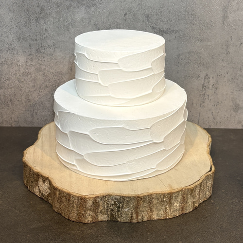 クレイケーキ フェイクケーキ 2段 ランダム塗り Φ15cm Φ10cm 雑貨