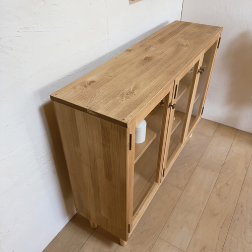 na291.ガラスキャビネット 収納 食器棚 コレクション棚 リビングボード