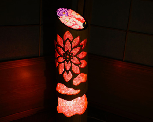 竹灯り・竹あかり・竹灯籠　～～ 癒しの灯り　華衣ライン★紅華★～～ ☆竹灯り・竹あかり・竹灯籠 ～～ 癒しの灯り 華衣ライン☆紅蓮