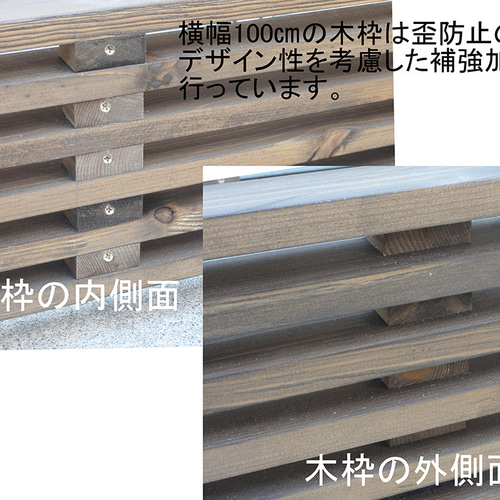 ビオトープ80L 　プラ舟＆木枠セット（3D防鳥網・棚付き）【いか商品】 高さの有るビオトープ 80L トロ舟＆木枠セット（3D防鳥網付き