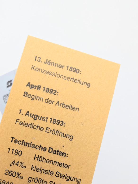 ヴィンテージ/オーストリア国鉄シャフベルク線100周年記念チケット5枚 2枚目の画像