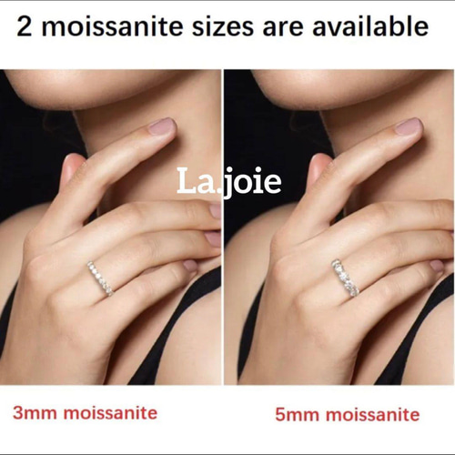 最高品質）モアサナイト 人工ダイヤ フルエタニティ 3mm リング 指輪