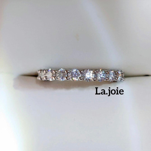 最高品質）モアサナイト 人工ダイヤ フルエタニティ 3mm リング 指輪