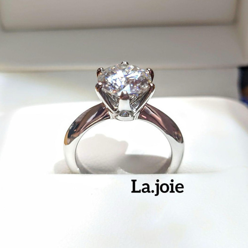 最高品質 モアサナイト 3ct 人工ダイヤモンド 6爪 リング 指輪 最高品質 モアサナイト 3ct 人工ダイヤモンド 6爪 リング 指輪