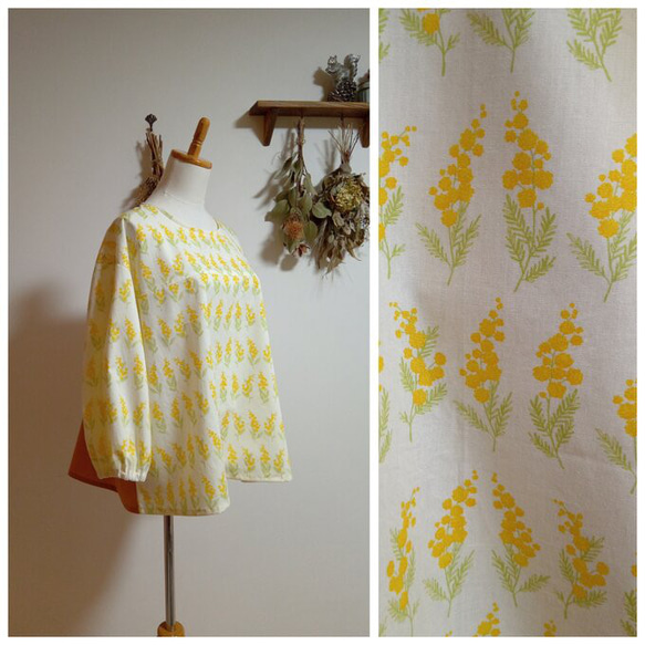 45R★歳時記ブラウス ミモザ 上巳 45R☆歳時記ブラウス ミモザ 上巳 - メルカリ