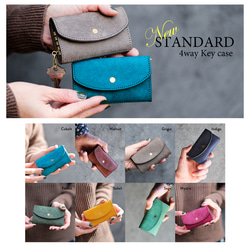 送料無料 AURAMU お財布 キーケース カードケース コインケース イタリアンスクラッチ・オイルレザー LUIGI 8枚目の画像