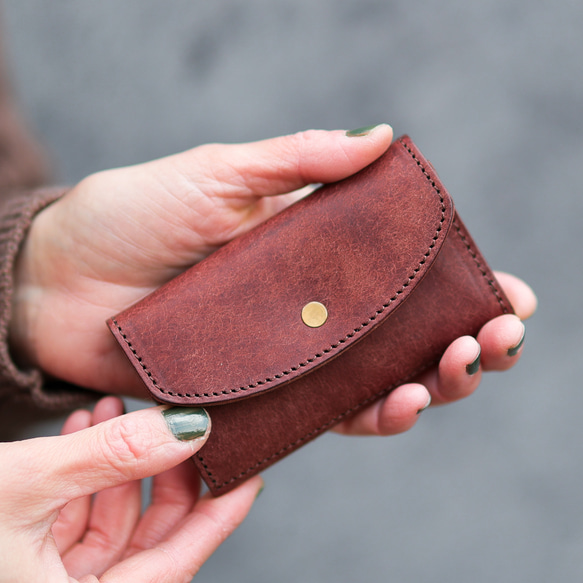 送料無料 AURAMU お財布 キーケース カードケース コインケース イタリアンスクラッチ・オイルレザー LUIGI 15枚目の画像