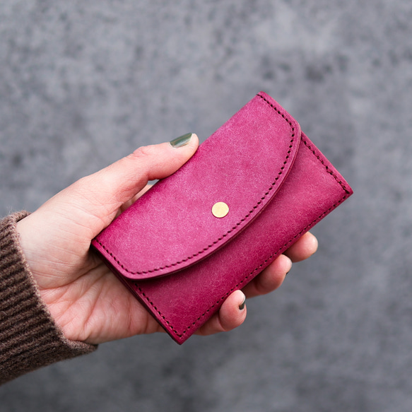 送料無料 AURAMU お財布 キーケース カードケース コインケース イタリアンスクラッチ・オイルレザー LUIGI 2枚目の画像