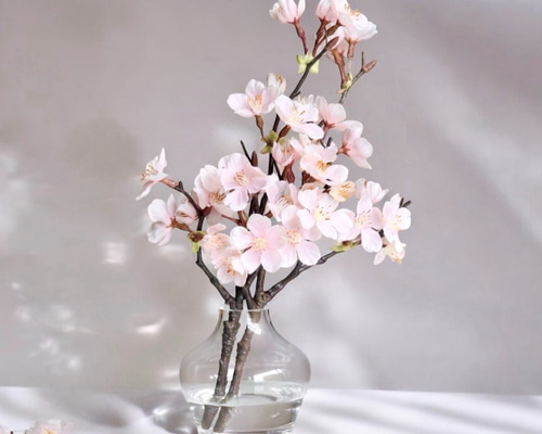 1275春爛漫 桜とお花畑 フラワーインテリア シーグラスアート 物語風 置物 1275春爛漫 桜とお花畑 フラワーインテリア シーグラスアート