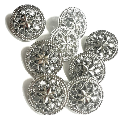 CHANEL ヴィンテージボタン 5個セット 白 シルバー