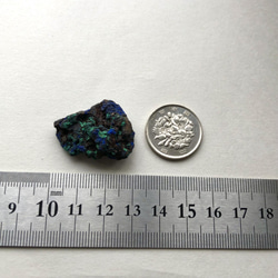 【一点もの】 アズライト 鉱物原石ブローチ 天然石 ハンドメイド アクセサリー (No.2315) 4枚目の画像