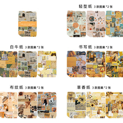 送料無料【P226コラージュ素材】海外紙モノ　デザインペーパー　ジャンクジャーナル　手帳　バレット 3枚目の画像