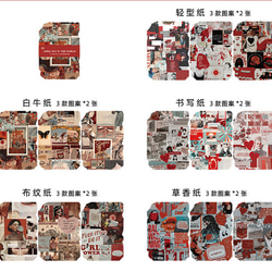 送料無料【P226コラージュ素材】海外紙モノ　デザインペーパー　ジャンクジャーナル　手帳　バレット 4枚目の画像