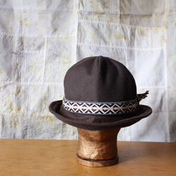 マウンテンハット/影帽子/MMM MADE サイズ54〜58cm アンゴラウール 男女兼用 4枚目の画像