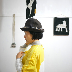 マウンテンハット/影帽子/MMM MADE サイズ54〜58cm アンゴラウール 男女兼用 1枚目の画像