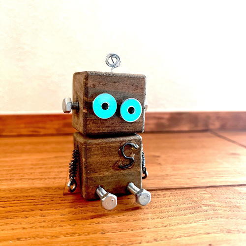 世界に一つだけのN ROBO/手作りロボット/木製ロボット/廃材/飾り/置物