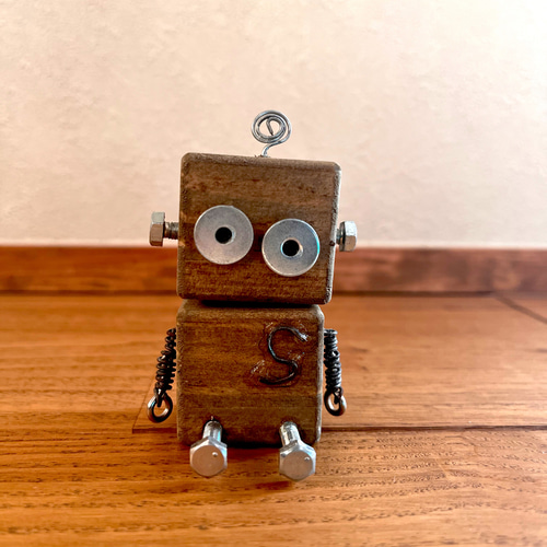世界に一つだけのN ROBO/手作りロボット/木製ロボット/廃材/飾り/置物
