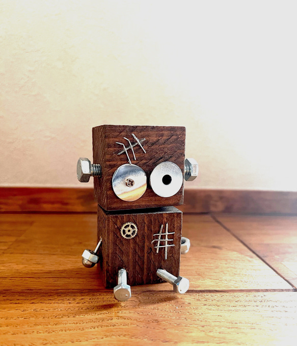 世界に一つだけのN ROBO/手作りロボット/木製ロボット/廃材/飾り/置物