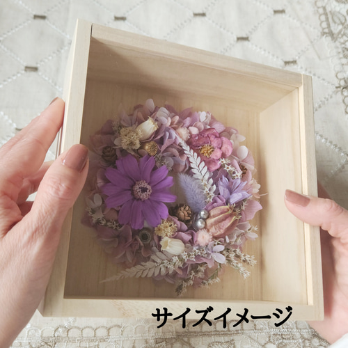 母の日限定】桐箱リース 名入れギフト ミモザ＆ピンクグリーン