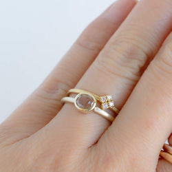 Peach oval diamond ring 10枚目の画像