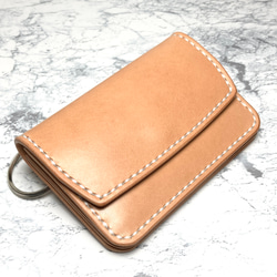 暮らしに馴染む三つ折り財布｜本革 栃木レザー ミニ財布 キャメル