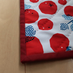 真っ赤なミニトマト 手縫いキッチンマット キルトマット 4枚目の画像