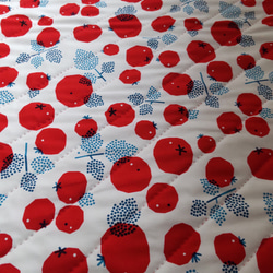 真っ赤なミニトマト 手縫いキッチンマット キルトマット 5枚目の画像