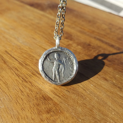太陽神/西暦197年の古代ローマ銀貨/アンティーク・デナリウス銀貨 1枚目の画像