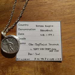太陽神/西暦197年の古代ローマ銀貨/アンティーク・デナリウス銀貨 4枚目の画像