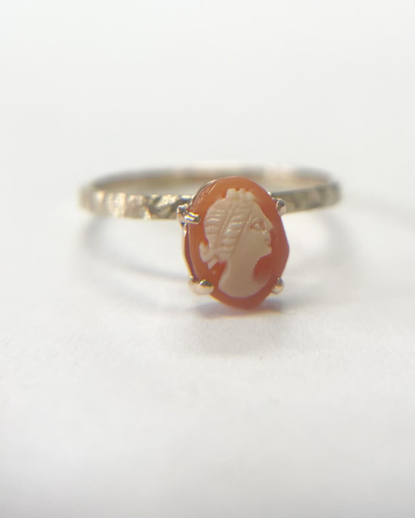 カメオ　リング　指輪　刻印あり カメオ SILVER 刻印 リング - メルカリ