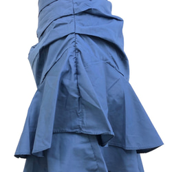 Irregular Frill Mermaid Skirt (blue) ミニスカート ブルー 青 ストリート 7枚目の画像