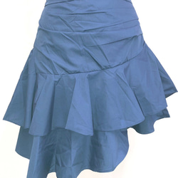 Irregular Frill Mermaid Skirt (blue) ミニスカート ブルー 青 ストリート 6枚目の画像