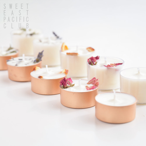 箱付き】ボタニカルなソイティーライトアロマキャンドル5個セット