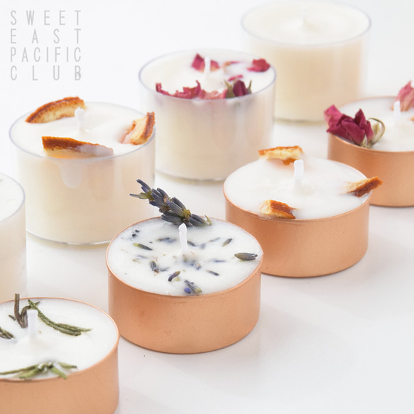 箱付き】ボタニカルなソイティーライトアロマキャンドル5個セット