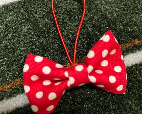 ハンドメイドリボンＮｏ．1289【ドット柄】☆ヘアゴム☆ ヘアゴムリボン ドット柄 水玉 レース 2個 おしゃれ ハンドメイド