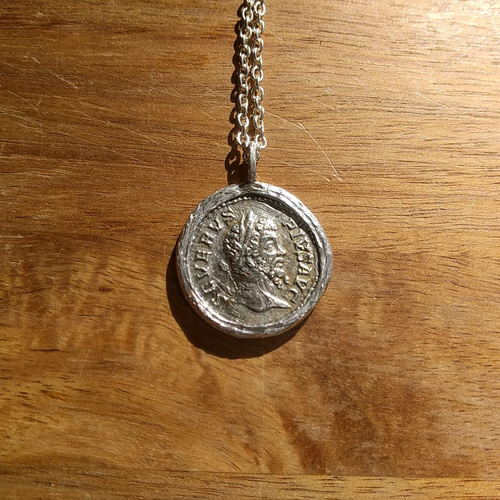 sold】西暦205年の古代ローマ銀貨/アンティーク・デナリウス銀貨 