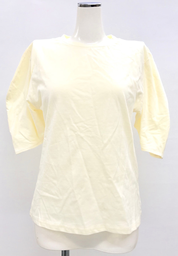 Puffsleeve Basic T-shirts（ecru） 半袖ブラウス ホワイト 白 カジュアル 11枚目の画像