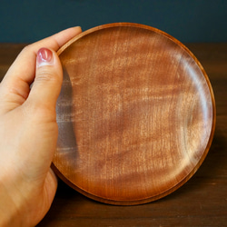 【木　皿　木製　食器】#047 マカバ 1枚目の画像