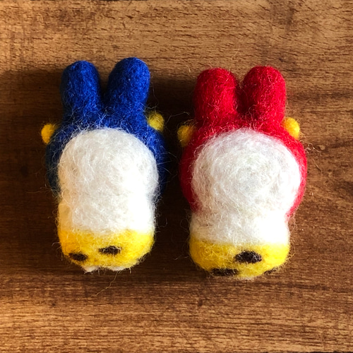 うさぎ 泣いた赤鬼＆青鬼 羊毛フェルト マスコット 2点セット