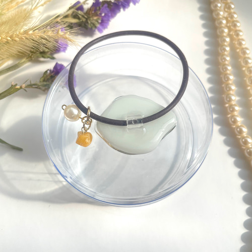 ヘアゴム ヘアアクセサリー 推しカラー 緑 ヘアゴム 373-mee