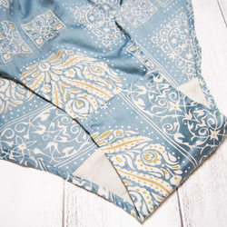 綿ローンのリラックスショーツ・デザイン柄・ブルーグリーン☆M～Lサイズ☆ふんティー・ふんどしパンツ 2枚目の画像