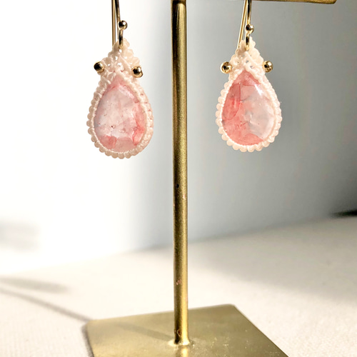 HERMES 大ぶりレジンピアス ピンク 箱付 HERMES 大ぶりレジンピアス ピンク 箱付 HERMES 大ぶりレジンピアス