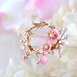 桜とパールのブローチ フォーマル ブローチ ジュネ 通販 17169405