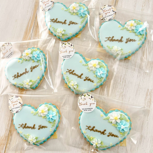 アイシングクッキーthank you お花 3枚入り クッキー Grace 通販
