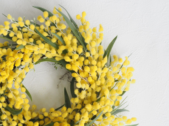 MIMOSA & Eucalyptus Wreath 3枚目の画像